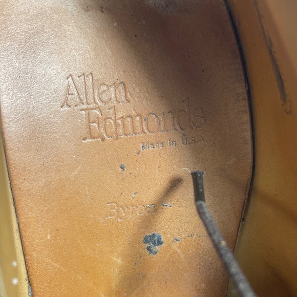 Allen Edmonds Byron 2034 Brown Leather Cap Toe Oxford Dress Shoes Men's 11 D - Picture 7 of 14